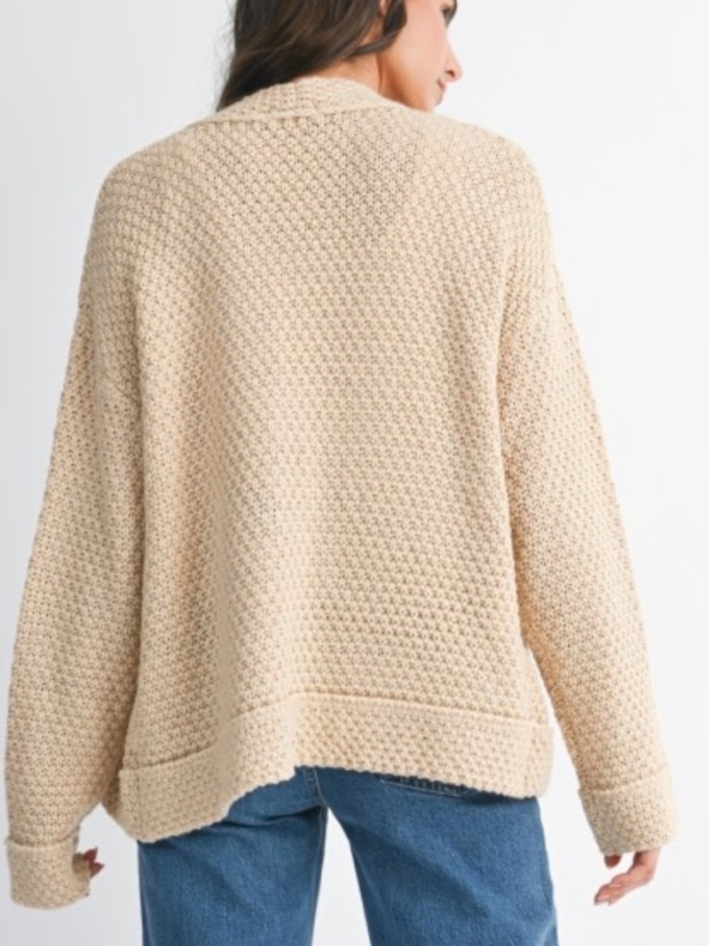 Camellia Premium Boutique Knit Cardigan | Cozy Chic with Floral Detail - Picture 5 of 5